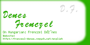 denes frenczel business card